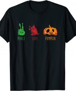 Classic Peace Love Pumpkin Trick Or Treating Scary Halloween T-Shirt