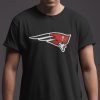 2021 Half Patriots Half Buccaneers, Brandy Goat And Buccaneers T-Shirt