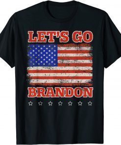 Let's Go Brandon American Flag Impeach Biden Gift 2021 T-Shirt