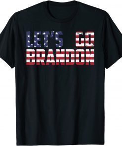 TShirt Fuck Joe Biden Let’s Go Brandon Conservative US Flag Gift