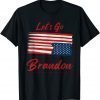 T-Shirt Let's Go Brandon Tee Conservative Anti Liberal US Flag