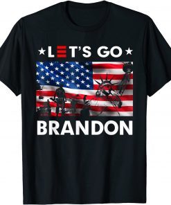 Classic Let's Go Brandon Joe Biden Impeach 46 USA Flag T-Shirt