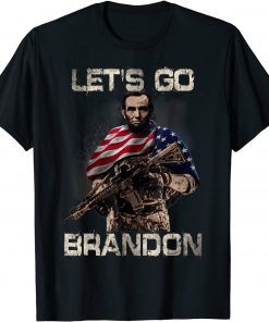 2021 Let Go Brandon, Combat Uniform, Anti Biden, Veteran Apparel T-Shirt