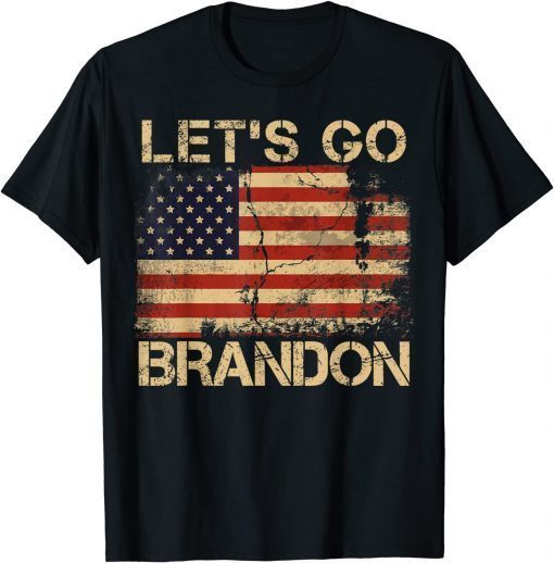 Let's Go Brandon USA Flag Vintage, Impeach Biden Costume T-Shirt