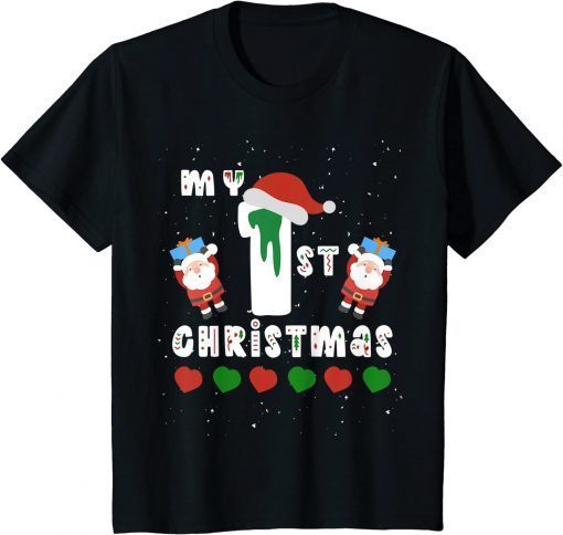 T-Shirt Kids Kids First Christmas Baby Child 1st Xmas Idea