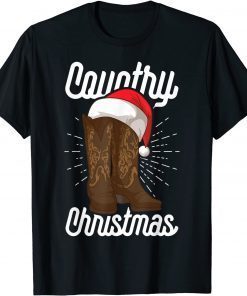 2021 Country Christmas Cowboy Boots Country Music Christmas T-Shirt
