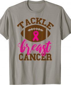 Breast Cancer Awareness Football Ribbon Tackle Breast Cancer T-Shirt