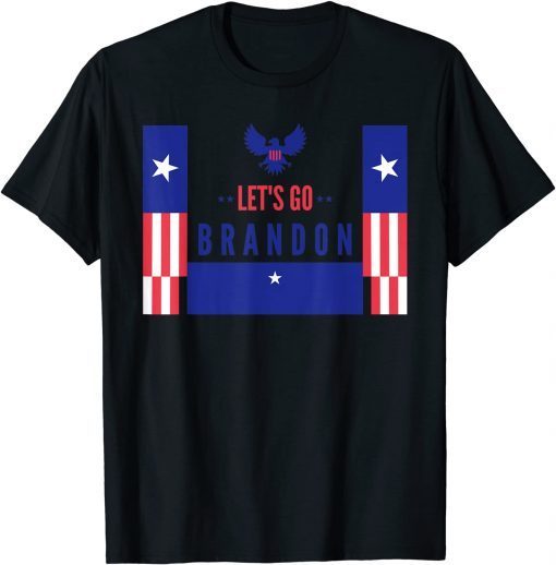 Official Let's Go Brandon Tee US Flag Retro Vintage T-Shirt