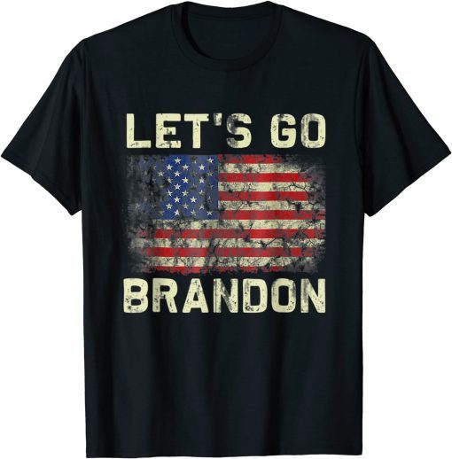 Official Let's Go Brandon Tee Conservative Anti Liberal US Flag T-Shirt