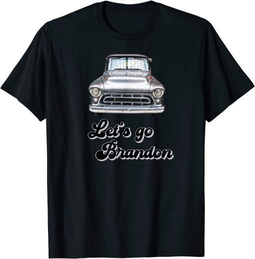 T-Shirt Let's Go Brandon Hotrod 55 Vintage Race Christmas Anti Biden