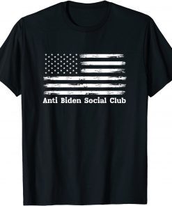 T-Shirt Anti Biden Social Club Distressed US Flag