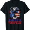 T-Shirt American Flag Sunglasses KEEP AMERICA TRUMPLESS 2021