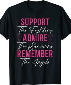 Classic Support The Fighters Breast Cancer Awareness Month Support T-Shirt