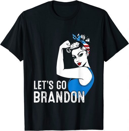 Official Messy Bun Let's Go Brandon Chant Funny Biden Political T-Shirt