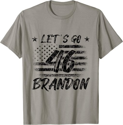 Official Vintage Let's Go Brandon Conservative Anti Liberal US Flag T-Shirt