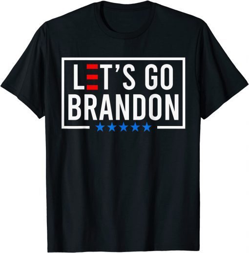 FJB Chant Let's Go Brandon Joe Biden Chant Impeach Biden USA Flag T-Shirt