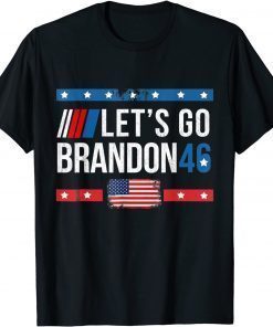 Funny Let's Go Brandon Tee Conservative Anti Liberal US Flag T-Shirt