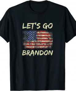 Classic Let's Go Brandon Tee Conservative Anti Liberal US Flag TShirt