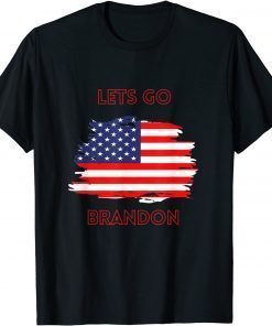 Fuck Biden Let's Go Brandon American Flag T-Shirt