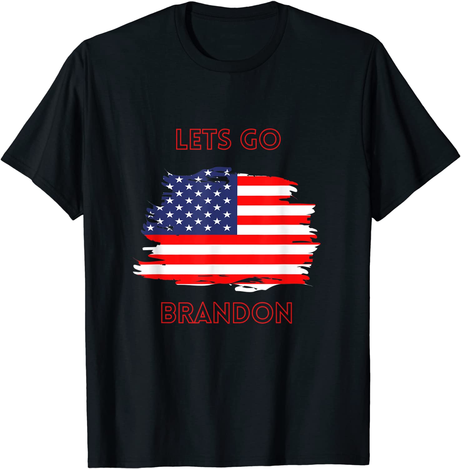 Fuck Biden Let's Go Brandon American Flag T-Shirt
