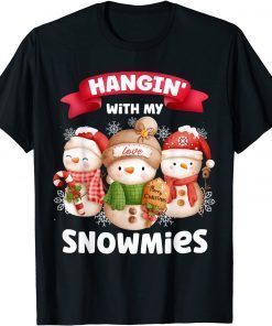 T-Shirt Hangin' With My Snowmies Three Snowman Christmas Pajama