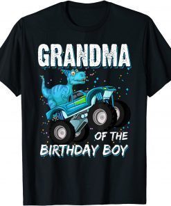 T-Shirt Grandma Of The Birthday Boy - TRex Dinosaur Monster Truck