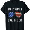 Bare Shelves Biden Funny Meme American Flag Sunglasses T-Shirt