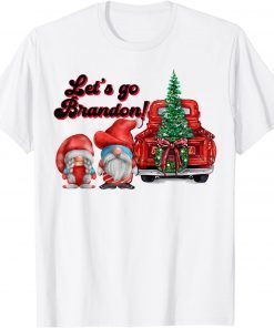 2021 Let's Go Brandon Gnome Vintage CHRISTMAS Truck Anti Biden Unisex T-Shirt