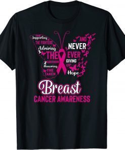 Breast Cancer Awareness Butterfly Pink Ribbon Hope T-Shirt