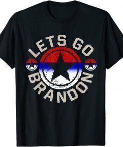 FJB Let's Go Brandon Conservative Anti Liberal US Flag T-Shirt