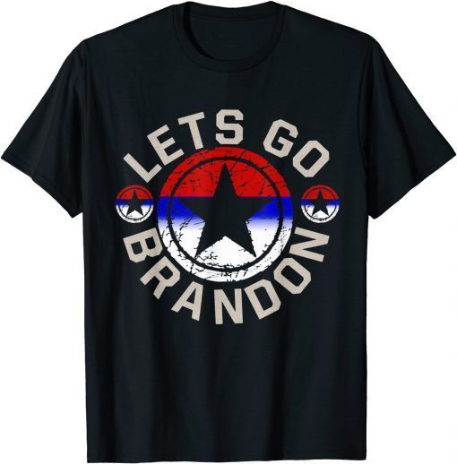 FJB Let's Go Brandon Conservative Anti Liberal US Flag T-Shirt