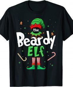 Official The Beardy Elf Shirt Xmas Matching Christmas For Family T-Shirt