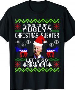 Classic Let's Go Brandon Ugly Christmas Anti Biden Pro America T-Shirt