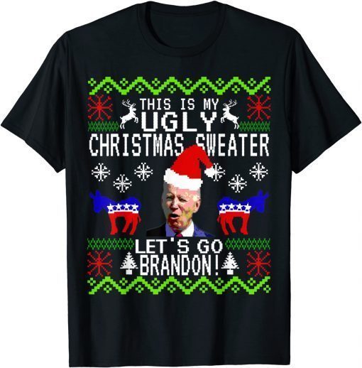 Classic Let's Go Brandon Ugly Christmas Anti Biden Pro America T-Shirt