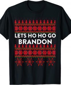 Womens Christmas Lets Ho Ho Go Brandon Ugly Sweater's Unisex T-Shirt