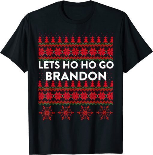 Womens Christmas Lets Ho Ho Go Brandon Ugly Sweater's Unisex T-Shirt
