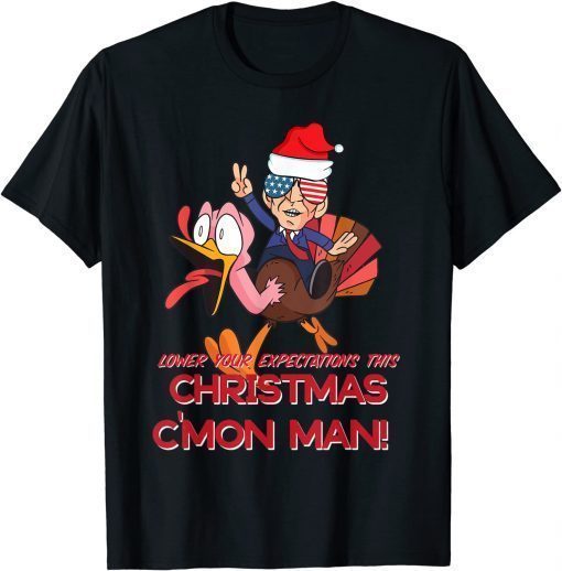 2021 Jingle Joe Biden Santa Impeach 46 Go Brandon USA Christmas T-Shirt