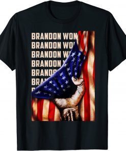 Funny Trendy American Flag Brandon Won USA Flag Men Women T-Shirt