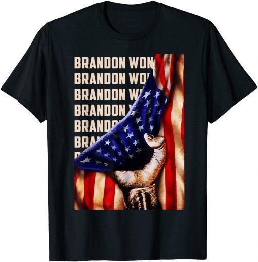 Funny Trendy American Flag Brandon Won USA Flag Men Women T-Shirt
