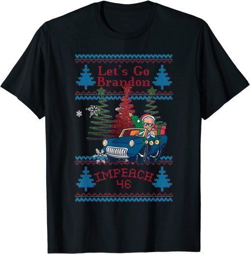 Funny Jingle Joe Biden Santa Impeach 46 Go Brandon USA Christmas Shirts