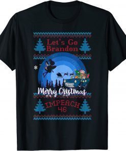 Jingle Joe Biden Santa Impeach 46 Go Brandon USA Christmas Gift Tee Shirts