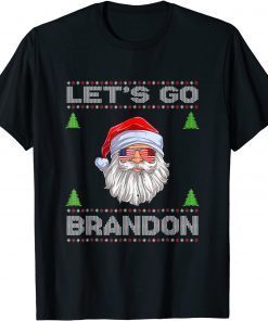 T-Shirt Brandon's Ugly Christmas with an American Flag Gnome