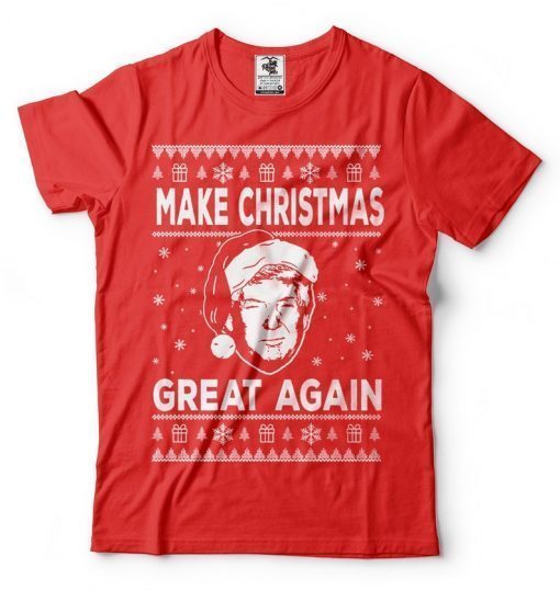 Ugly Christmas Sweater Trump President Ugly Christmas Gift TShirt