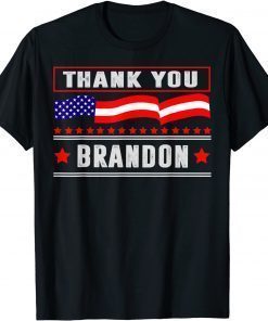 Vintage American Flag Political Republican Thank You Brandon T-Shirt