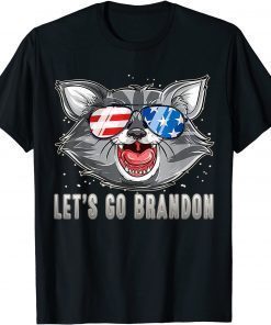 T-Shirt Let's Go Brandon Cat American Flag Conservative