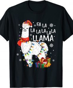 Fa La Llama La Funny Christmas Shirt Christmas Llama Lover TShirt