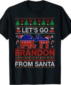 Official Go Brandon Let's Go 2024 Meme Biden Ugly Christmas Sweater TShirt