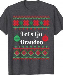 Christmas Funny Let's Go Brandon Ugly Christmas Sweater Funny T-Shirt