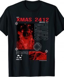 2021 Vaporwave Christmas Design Santa Claus Streetwear Art Unisex T-Shirt