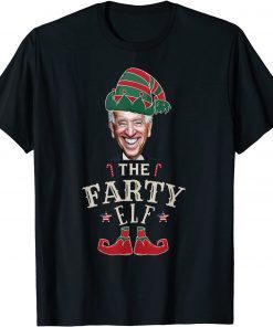 Funny Conservative Republican Christmas Humor The Farty Biden Elf T-Shirt